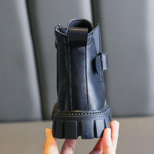 Cap Point Ankle-Length Work Boots for Girls and Boys