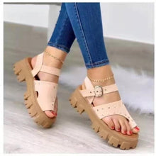 Load image into Gallery viewer, Cap Point apricot / 5 Summer Style Wedge Pumps High Heel Sandals
