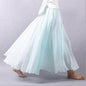 Cap Point Aqua blue / M Bohemian Beach Empire A-line Pleated Maxi Skirt