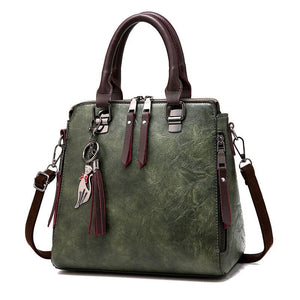 Cap Point Army Green / One size Denise Luxury Crossbody Design Soft PU Leather Shoulder Tote Bag