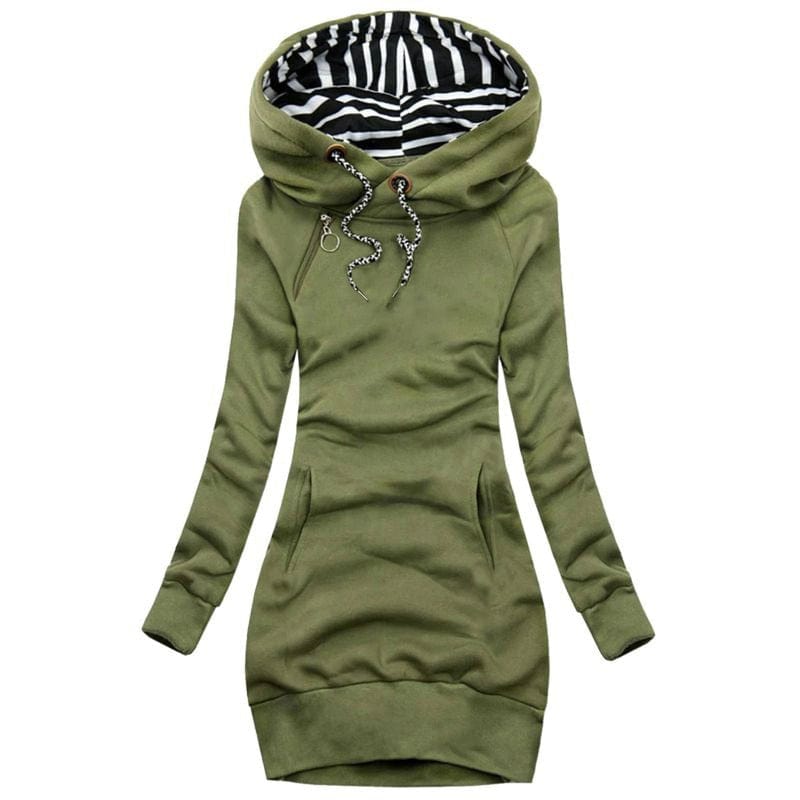 Cap Point Army Green / S Melanie Lightweight Zipper Jacket Hooded Sweatshirt