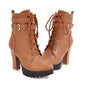 Cap Point Auburn / 3 Women's high heel lace up ankle boots