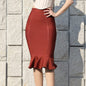 Cap Point Auburn / S Belline Mermaid Pleated High Waist Party Club Vintage Skirt
