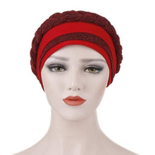 Load image into Gallery viewer, Cap Point Barbara Silky Bright Wire Braided Turban
