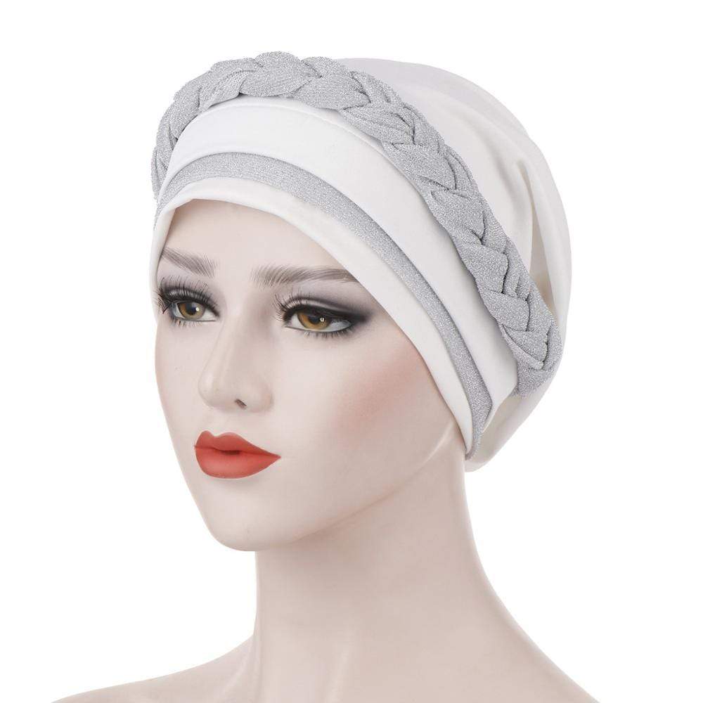 Cap Point Barbara Silky Bright Wire Braided Turban