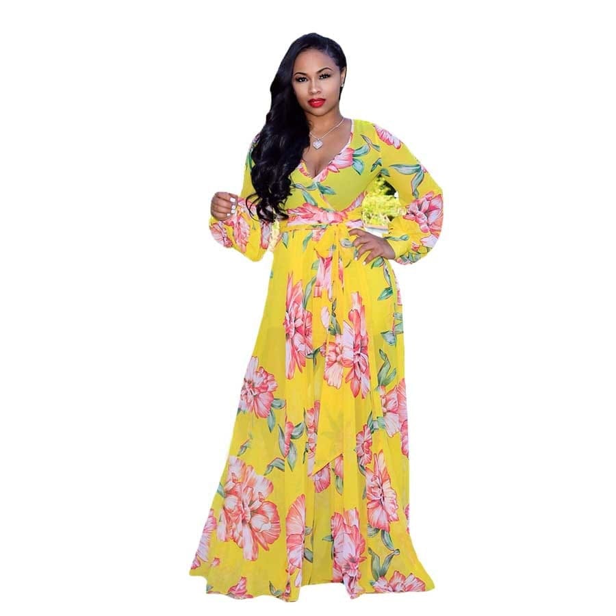 Cap Point Beatrice Printed Chiffon Summer Dress
