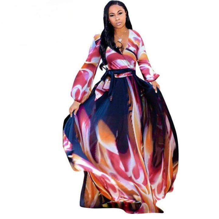 Cap Point Beatrice Printed Chiffon Summer Dress