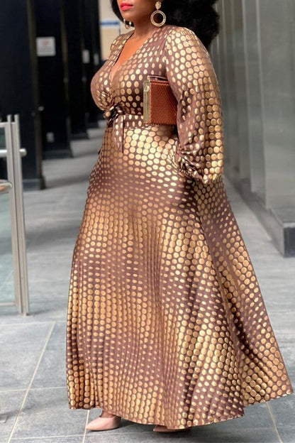 Cap Point Becky Party Sexy V-neck Bandage Long Maxi Dress