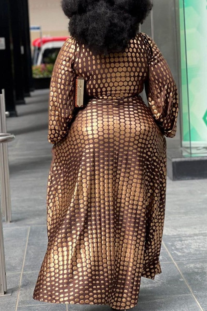 Cap Point Becky Party Sexy V-neck Bandage Long Maxi Dress
