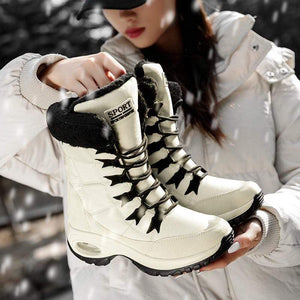 Cap Point Beige / 5.5 Women Quality Waterproof  Comfortable Winter Keep Warm Boots