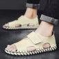 Cap Point Beige / 6.5 Mens Beach Lace-up Open Toe Shoes Highten Soft Sandals
