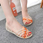 Cap Point Beige / 9 Summer Candy Color Peep Toe Stappy Beach Rainbow Shoes