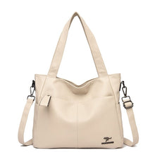 Load image into Gallery viewer, Cap Point Beige Catherine Genuine Brand Ladies Soft Leather Shoulder Handbag
