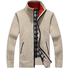 Load image into Gallery viewer, Cap Point Beige / M Men&#39;s Knitted Sweater Coat
