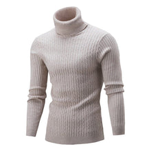 Load image into Gallery viewer, Cap Point beige / M Mens Rollneck Warm Knitted Sweater
