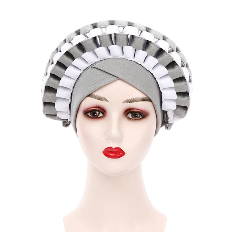 Cap Point Beige / One Size Celia Adjustable Space Layer Turban Hat