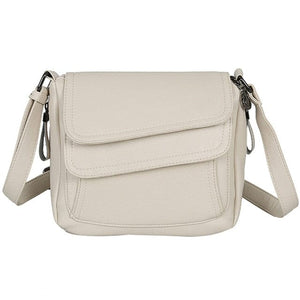 Cap Point Beige / One size Denise Soft Leather Shoulder Crossbody Luxury Purse Handbag