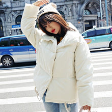 Load image into Gallery viewer, Cap Point Beige / S Julienne Stand Collar Solid Oversized Down Winter Coat
