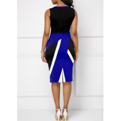 Cap Point Belinda High Waist Sexy V-Neck Sleeveless Midi Bodycon Dress