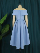 Load image into Gallery viewer, Cap Point Belinda Off Shoulder Evening Cocktail Bridesmaid Assymetrical Dress
