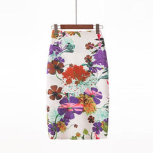 Charger l&#39;image dans la galerie, Cap Point Belline High Waist Big Flower Pencil Bodycon Midi Skirt
