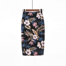 Load image into Gallery viewer, Cap Point Belline High Waist Big Flower Pencil Bodycon Midi Skirt
