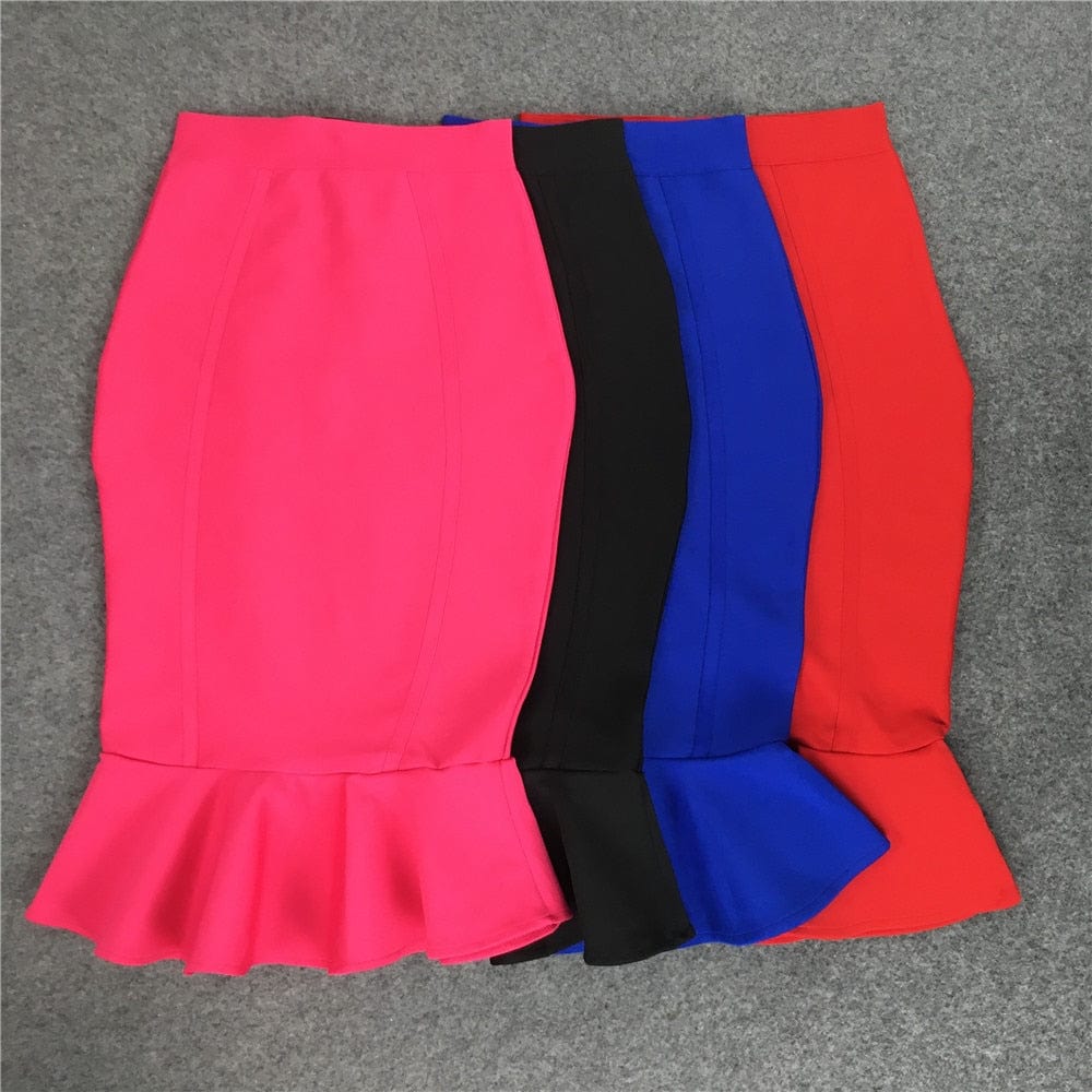 Cap Point Belline Mermaid Pleated High Waist Party Club Vintage Skirt
