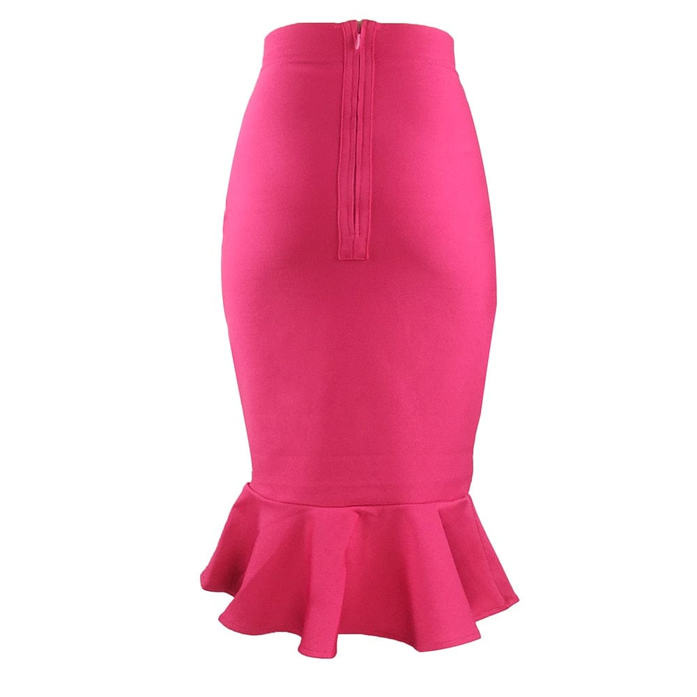Cap Point Belline Mermaid Pleated High Waist Party Club Vintage Skirt