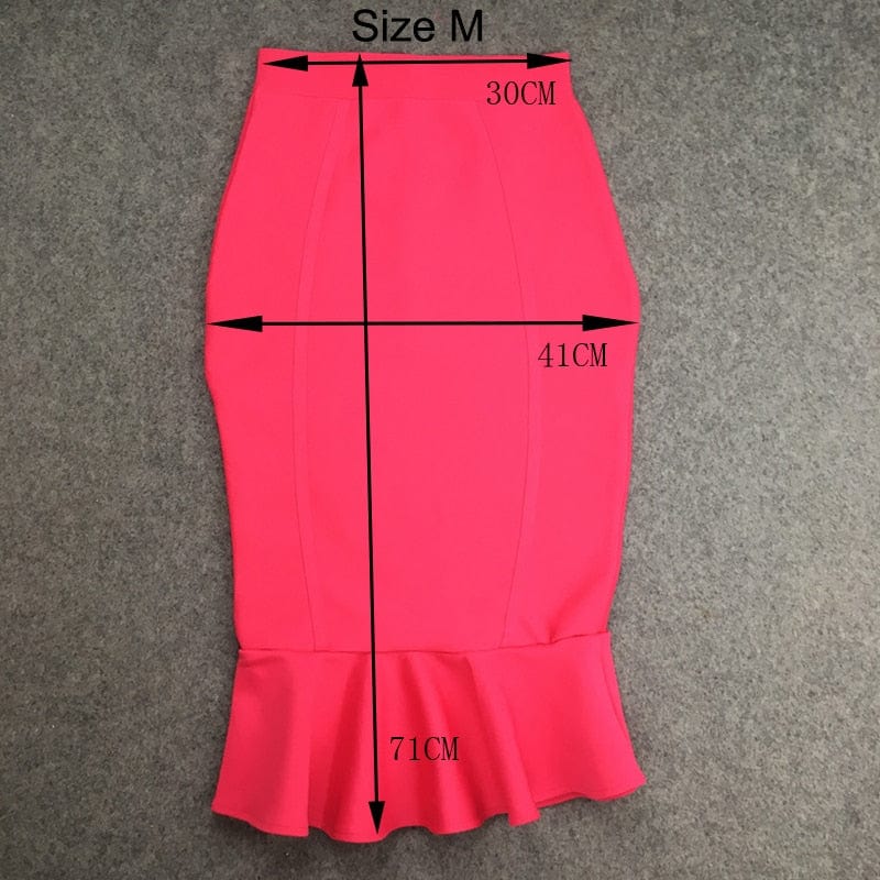 Cap Point Belline Mermaid Pleated High Waist Party Club Vintage Skirt