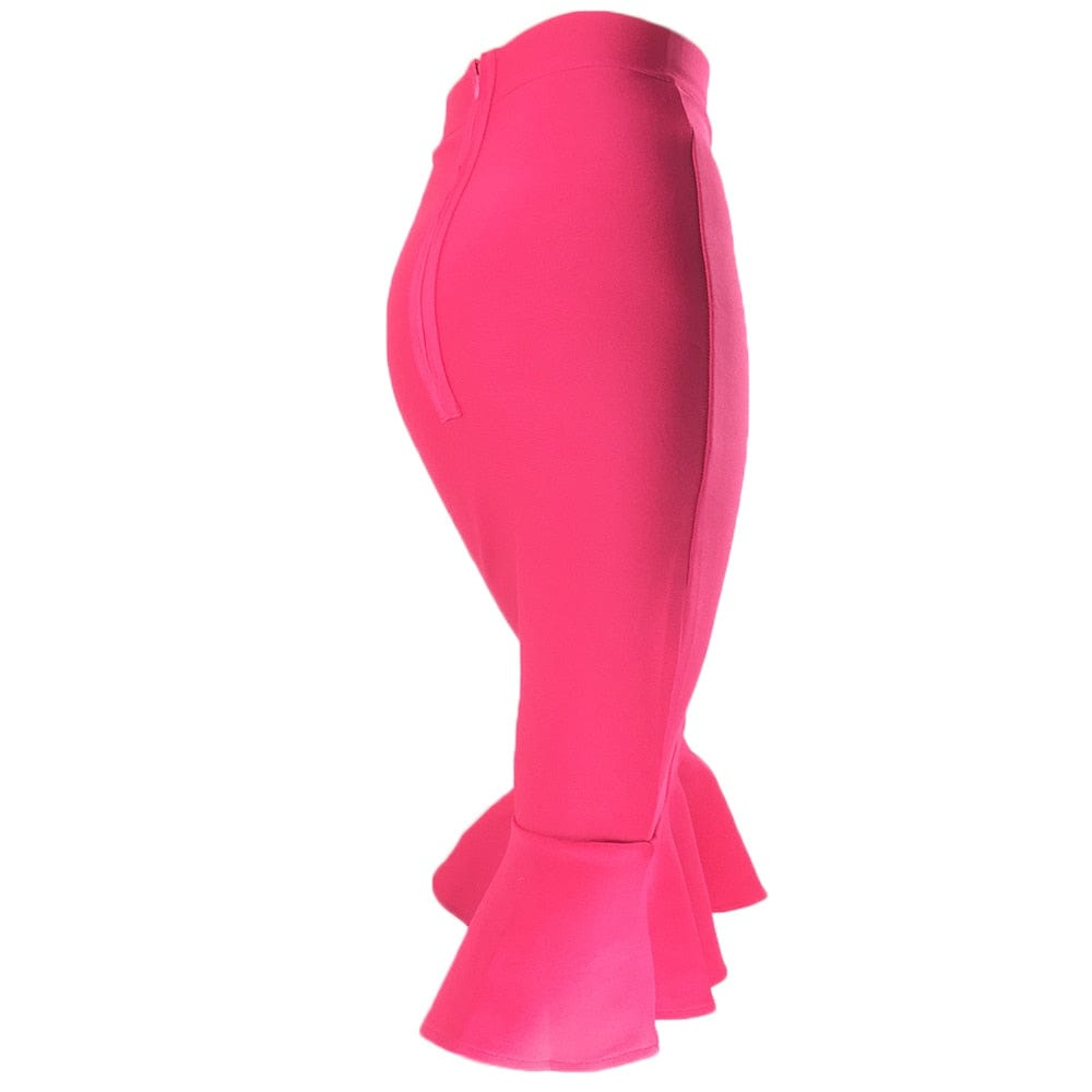 Cap Point Belline Mermaid Pleated High Waist Party Club Vintage Skirt