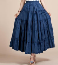 Load image into Gallery viewer, Cap Point Belline Vintage Long Elastic Waist Boho Maxi Skirt
