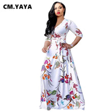 Load image into Gallery viewer, Cap Point Benita Sexy Bohemian Splicing Floral Print Sleeve Maxi Bodycon Dress
