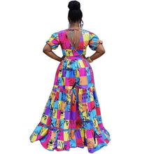 Load image into Gallery viewer, Cap Point Benita Tie Dye Crop T-shirt A-line Long Skirts Two Piece Set
