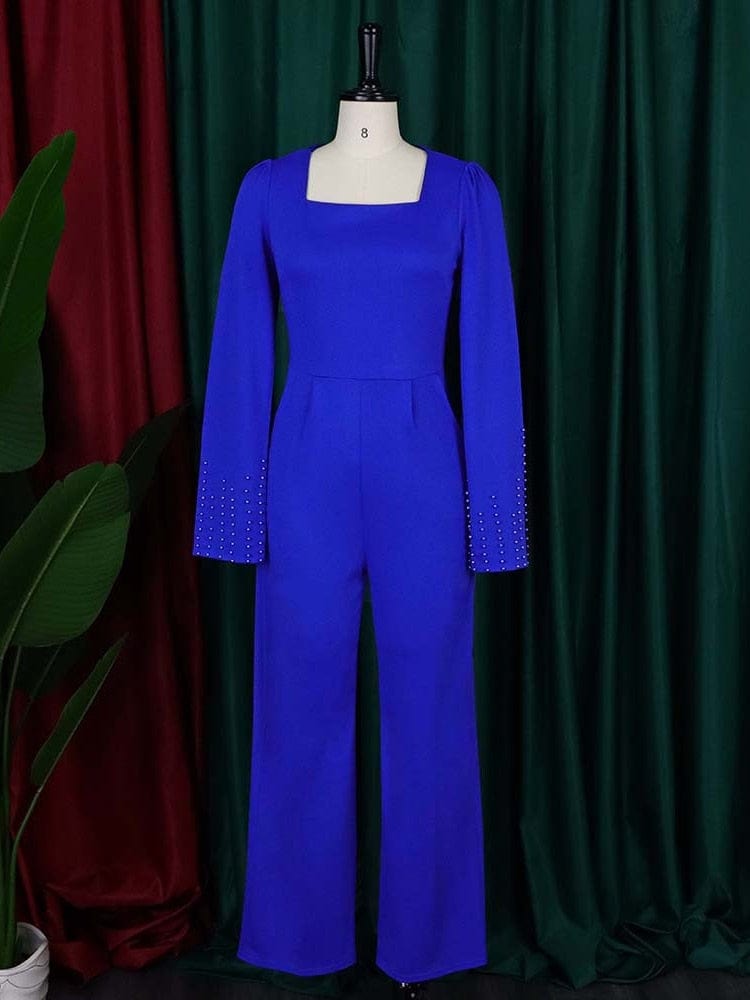 Cap Point Bibiche Cloak Sleeve Square Neck Sheath One-Piece Jumpsuit