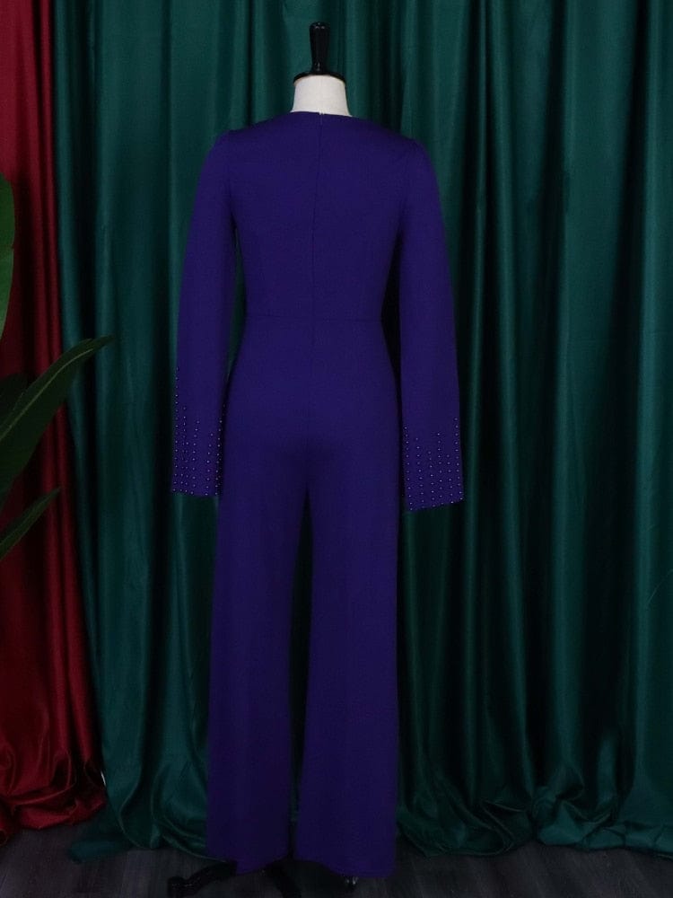 Cap Point Bibiche Cloak Sleeve Square Neck Sheath One-Piece Jumpsuit
