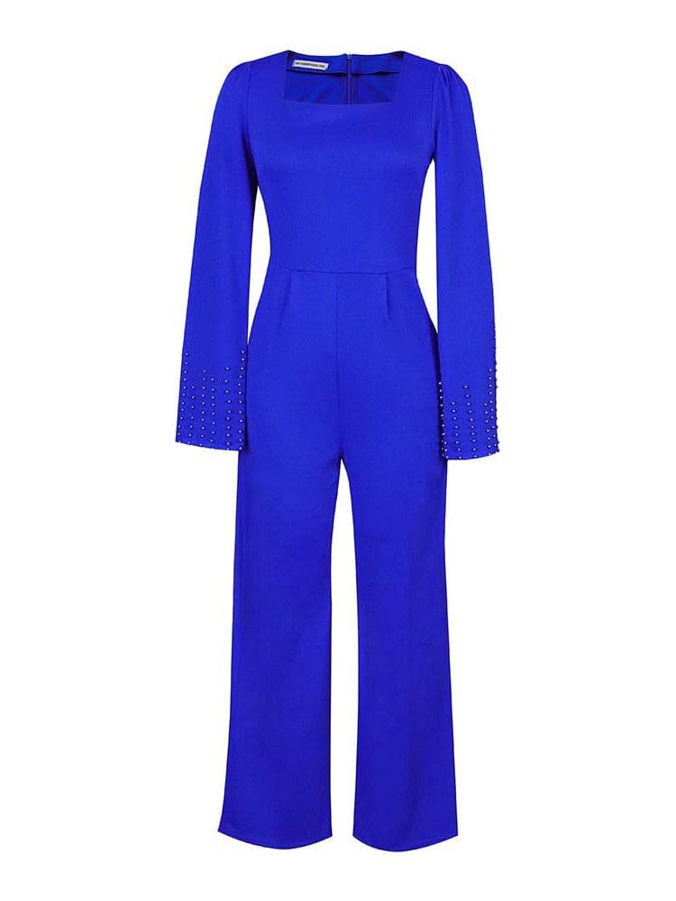 Cap Point Bibiche Cloak Sleeve Square Neck Sheath One-Piece Jumpsuit