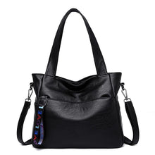 Load image into Gallery viewer, Cap Point Black 1 Catherine Genuine Brand Ladies Soft Leather Shoulder Handbag
