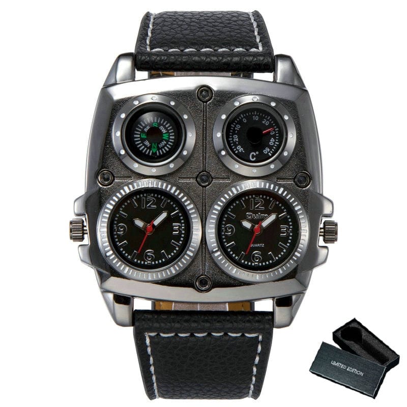 Cap Point Black 1 Elegant General Pilot Wrist Watch