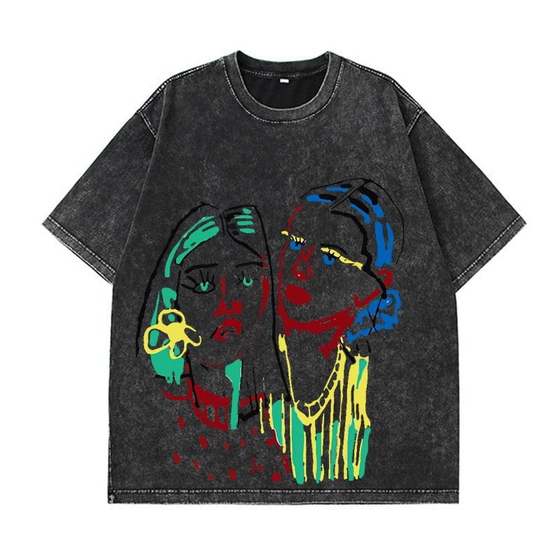 Cap Point Black 12 / M Aimee Vintage Cotton Streetwear T-shirt