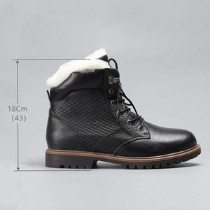 Cap Point black 2 / 7 Men's Warmest Handmade Genuine Leather Natural Wool Winter Boots