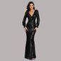 Cap Point Black / 2 Sexy V-neck Mermaid Evening Dress