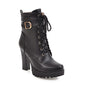 Cap Point black / 3 Women's high heel lace up ankle boots
