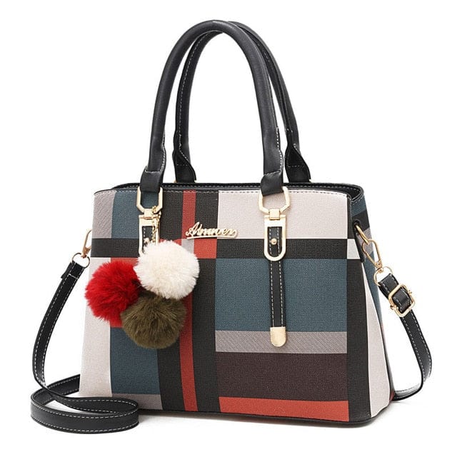 Cap Point black / 30cm Christine Designer Messenger Shoulder Handbag