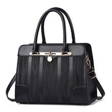Load image into Gallery viewer, Cap Point Black / 30x14x23cm Denise Leather High Quality Trunk Shoulder Tote Bag
