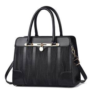 Cap Point Black / 30x14x23cm Denise Leather High Quality Trunk Shoulder Tote Bag