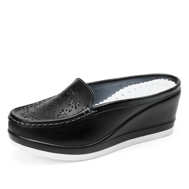 Cap Point black / 4 Holande Elegant Wedge Flip Flops