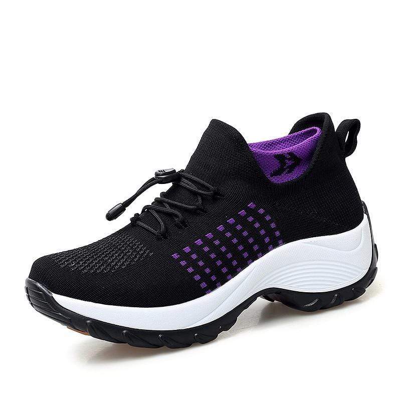 Cap Point Black / 5 Fashionable Women's Breathable Comfortable Nursing Sneakers