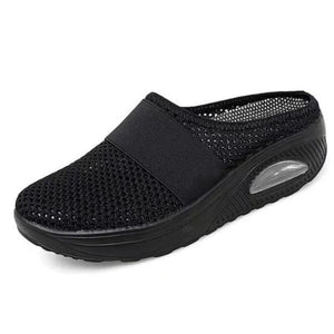 Cap Point Black / 5 Janice Comfort Women's Breathable Mesh Platform Summer Shoes