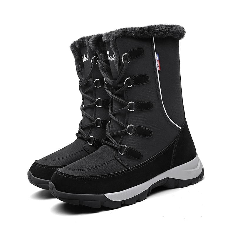 Cap Point black / 5 New Fashion Hot Warm Plush Waterproof Women Winter Boots