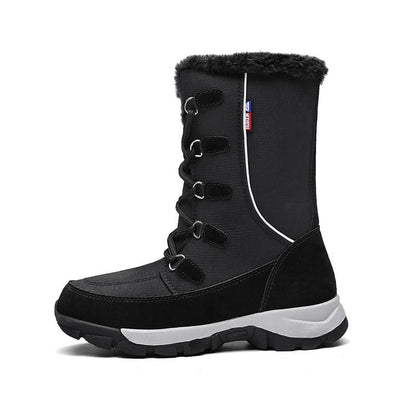 Cap Point black / 5 Waterproof ankle boots with thick fur for women